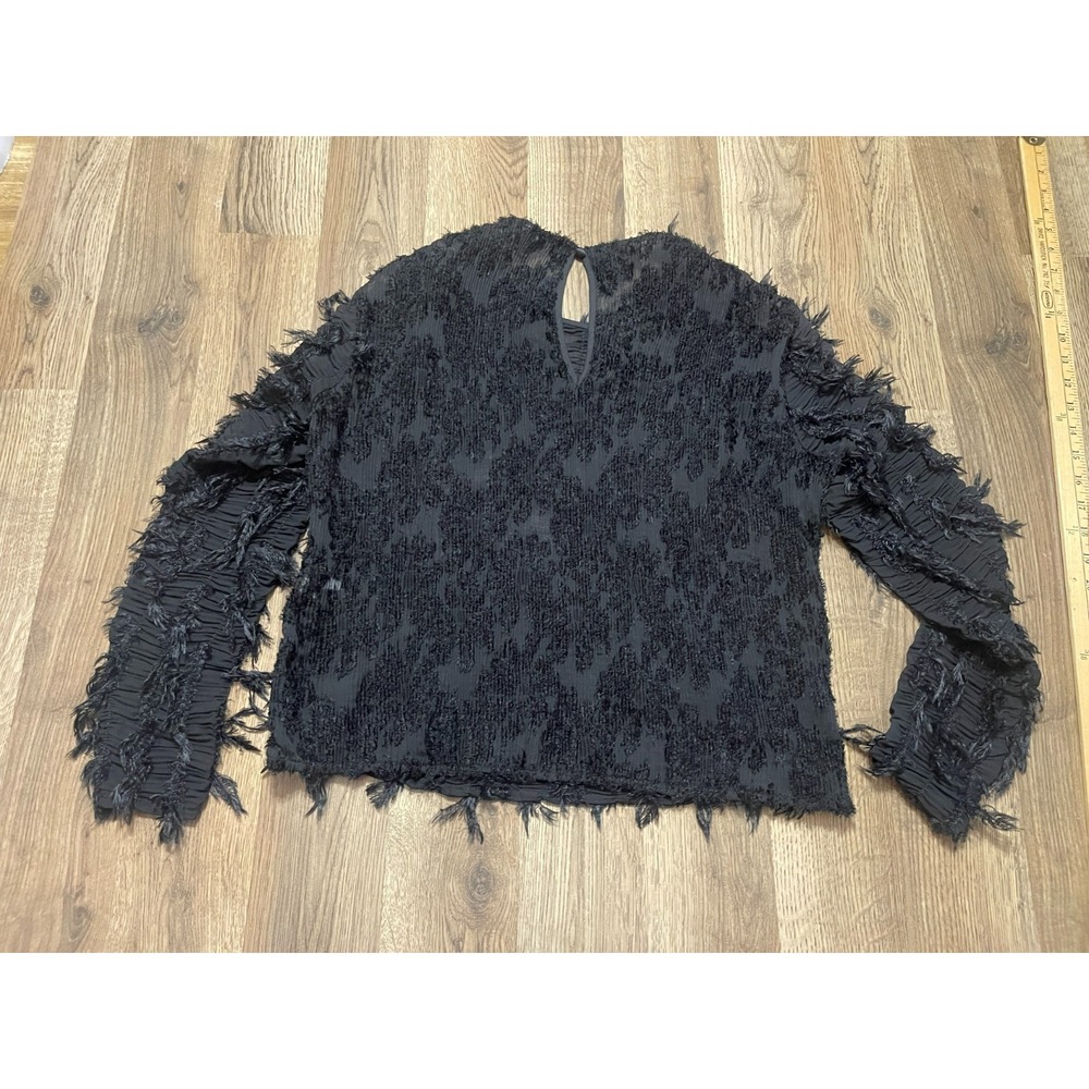 Asos Design Shirt, Women's Size 6, Black, Long Sleeve, See Through - Picture 2 of 8